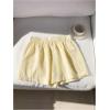 imageMakeMeChic Womens Striped Elastic Waist Shorts Button Front Summer ShortsYellow