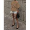 imageMakeMeChic Womens Summer Asymmetrical Tops Dolman Sleeve Blouse Split Hem Dressy ShirtCoffee Brown