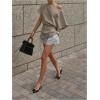 imageMakeMeChic Womens Summer Asymmetrical Tops Dolman Sleeve Blouse Split Hem Dressy ShirtLight Grey