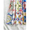 imageMakeMeChic Womens Summer Floral Mini Dress Shirred Tie Shoulder Sleeveless A Line Short Cami SundressesMulticolor