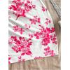 imageMakeMeChic Womens Summer Floral Tube Top Mini Dresses Blue and White Ruched Strapless SundressPink