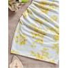 imageMakeMeChic Womens Summer Floral Tube Top Mini Dresses Blue and White Ruched Strapless SundressYellow and White