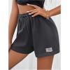imageMakeMeChic Womens Sweat Shorts Summer Casual Camo Boxer Workout ShortsDark Grey Solid