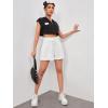 imageMakeMeChic Womens Sweat Shorts Summer Casual Camo Boxer Workout ShortsWhite