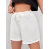 imageMakeMeChic Womens Sweat Shorts Summer Casual Camo Boxer Workout ShortsWhite