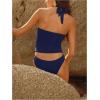 imageMakeMeChic Womens Tankini Swimsuits Halter Tie Back Tummy Control Swimwear Bathing SuitBlue