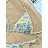 imageMakeMeChic Womens Two Piece Bikini Sets Floral Print Triangle Tie Side Halter Bathing Suits BeachwearMulticolor