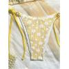 imageMakeMeChic Womens Two Piece Bikini Sets Floral Print Triangle Tie Side Halter Bathing Suits BeachwearYellow
