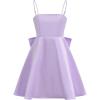 imageMakeMeChic Girls Bow Knot Sleeveless Cami Dress Elegant A Line Flared Short DressPurple