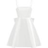 imageMakeMeChic Girls Bow Knot Sleeveless Cami Dress Elegant A Line Flared Short DressWhite