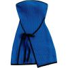 imageMakeMeChic Womens Knitted Strapless Dress Wrap Tie Front Sleeveless Bodycon Mini Tube DressesRoyal Blue