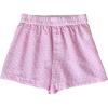 imageMakeMeChic Womens Striped Elastic Waist Shorts Button Front Summer ShortsStriped Pink