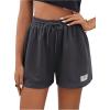 imageMakeMeChic Womens Sweat Shorts Summer Casual Camo Boxer Workout ShortsDark Grey Solid