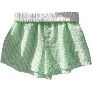 imageMakeMeChic Womens Striped Elastic Waist Shorts Button Front Summer ShortsGreen