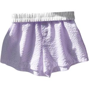 imageMakeMeChic Womens Striped Elastic Waist Shorts Button Front Summer ShortsPurple