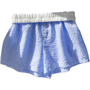 imageMakeMeChic Womens Striped Elastic Waist Shorts Button Front Summer ShortsRoyal Blue