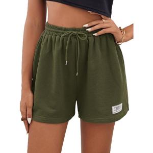 imageMakeMeChic Womens Sweat Shorts Summer Casual Camo Boxer Workout ShortsArmy Green