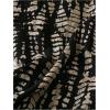 imageMakeMeChic Womens Graphic Print Tie Front Elastic Waist Straight Leg Pants TrousersBlack and Beige