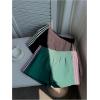 imageMakeMeChic Womens 2 Pack Linen Shorts Summer Beach Pajama Boxer ShortsStriped Green Black
