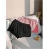 imageMakeMeChic Womens 2 Pack Linen Shorts Summer Beach Pajama Boxer ShortsStriped Pink Black