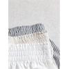 imageMakeMeChic Womens 3 Pack Linen Shorts Summer Comfy Sleep Pajama Boxer ShortsStriped Grey Apricot White