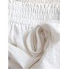 imageMakeMeChic Womens 3 Pack Linen Shorts Summer Comfy Sleep Pajama Boxer ShortsStriped Grey Apricot White