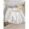 imageMakeMeChic Womens 3 Pack Linen Shorts Summer Comfy Sleep Pajama Boxer ShortsStriped Grey Apricot White