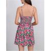 imageMakeMeChic Womens Boho Floral Cami Dress Sleeveless V Neck Cut Out Short A Line Summer DressMulticolor B