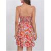imageMakeMeChic Womens Boho Floral Cami Dress Sleeveless V Neck Cut Out Short A Line Summer DressMulticolor a