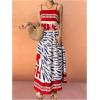 imageMakeMeChic Womens Boho Graphic Print Flowy Cami Dress Spaghetti Strap Color Block Loose Long SundressMulticolor