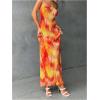 imageMakeMeChic Womens Floral Strapless Maxi Dress Beach Vacation Sleeveless Backless Summer DressesMulticolor