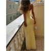 imageMakeMeChic Womens Ruched Spaghetti Strap Backless Slim Fitted Bodycon Maxi DressesYellow