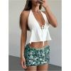 imageMakeMeChic Womens Sequin Sparkly Skirt Mini Micro Glitter Y2k Low Rise Summer SkirtDark Green