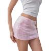 imageMakeMeChic Womens Sequin Sparkly Skirt Mini Micro Glitter Y2k Low Rise Summer SkirtPink