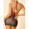 imageMakeMeChic Womens Sexy Halter Top Open Back Going Out Tops Cowl Neck Festival Rave TopRed B
