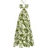 imageMakeMeChic Womens Printed Halter Dress Lace Up Backless Cut Out A Line Beach Maxi DressesGreen