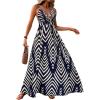 imageMakeMeChic Womens Summer Blue and White Floral Dress Boho Backless Maxi Sundress Spaghetti Strap Flowy DressRoyal Blue B