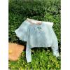 imageMakeMeChic Womens 2 Piece Outfit Striped Button Down Sets Casual Long Sleeve Crop Tops and ShortsGreen
