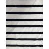 imageMakeMeChic Womens 2 Piece Outfits Striped Round Neck Cap Sleeve Tee Top and Bodycon Midi Skirts SetBlack and White