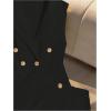 imageMakeMeChic Womens 2 Piece Work Blazer Outfit Sleeveless Button Suit Vest and Shorts Matching SetBlack