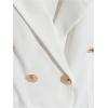 imageMakeMeChic Womens 2 Piece Work Blazer Outfit Sleeveless Button Suit Vest and Shorts Matching SetWhite