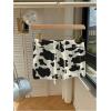imageMakeMeChic Womens Crochet Knit Mini Shorts Micro Pajama Fuzzy ShortsWhite and Black