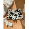 imageMakeMeChic Womens Crochet Knit Mini Shorts Micro Pajama Fuzzy ShortsWhite and Black