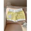 imageMakeMeChic Womens Crochet Knit Mini Shorts Micro Pajama Fuzzy ShortsYellow Starfish