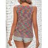 imageMakeMeChic Womens Crochet Tank Top Tie Dye Hollow Out Sleeveless Summer Shirt Going Out TopsMulticolor