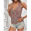 imageMakeMeChic Womens Crochet Tank Top Tie Dye Hollow Out Sleeveless Summer Shirt Going Out TopsMulticolor