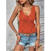 imageMakeMeChic Womens Crochet Tank Top Tie Dye Hollow Out Sleeveless Summer Shirt Going Out TopsOrange