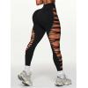 imageMakeMeChic Womens Cut Out Sexy Leggings Criss Cross Skinny Pants Party ClubwearBlack Cutout B