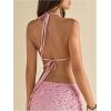 imageMakeMeChic Womens Halter Tops Y2k Going Out Cheetah Print TopPink Sparkly