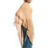 imageMakeMeChic Womens Knit Ponchos Shrug Shawl Wraps Sheer Poncho Sweater Asymmetrical TopsApricot